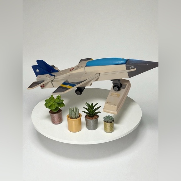 Desktop Wooden Army Aircraft Air-force Model 200 Jet 15" - Picture 9 of 10
